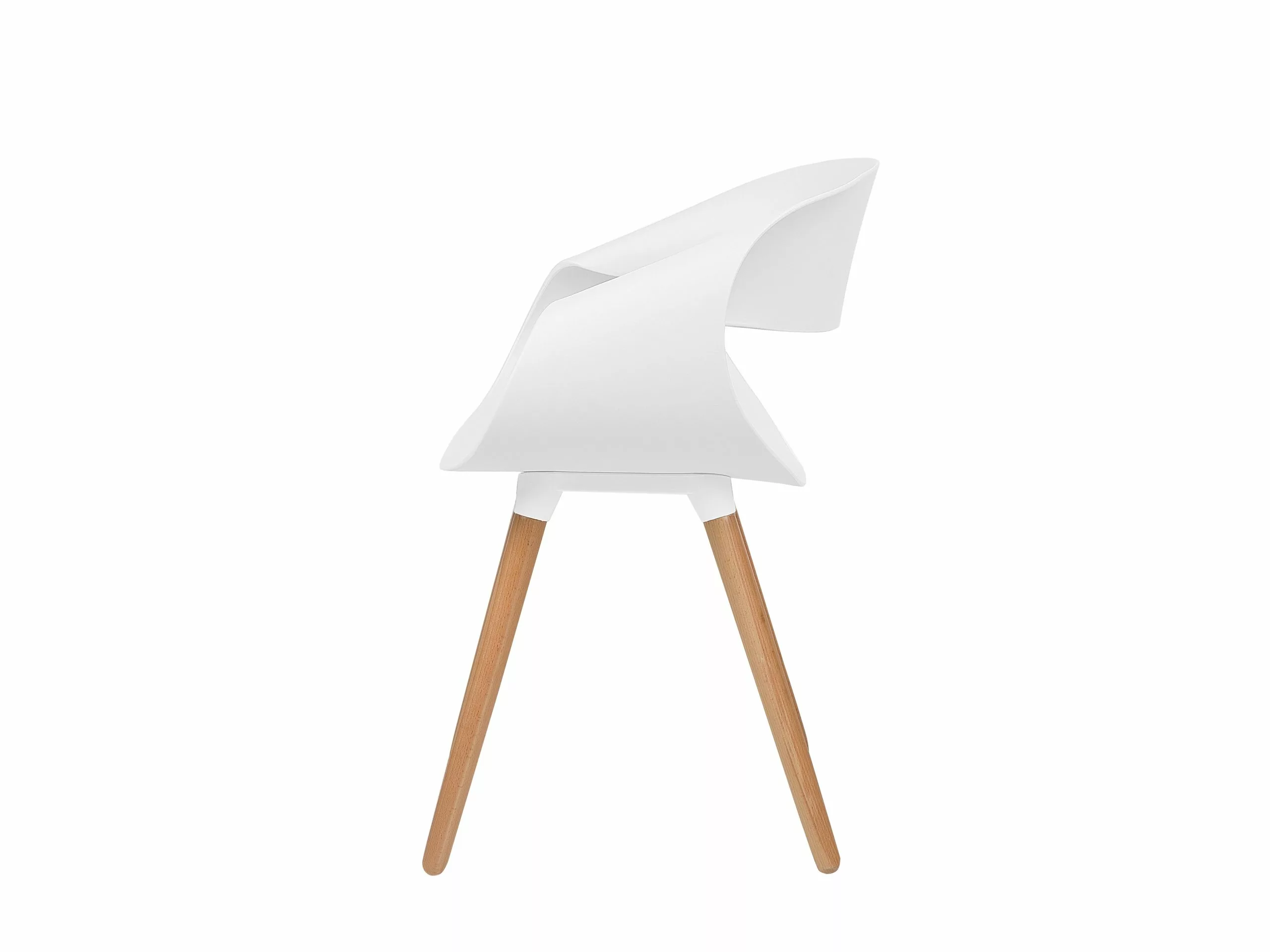 Beliani Tuoli Muovi Valkoinen 2 Kpl CHARLOTTE - Image 7