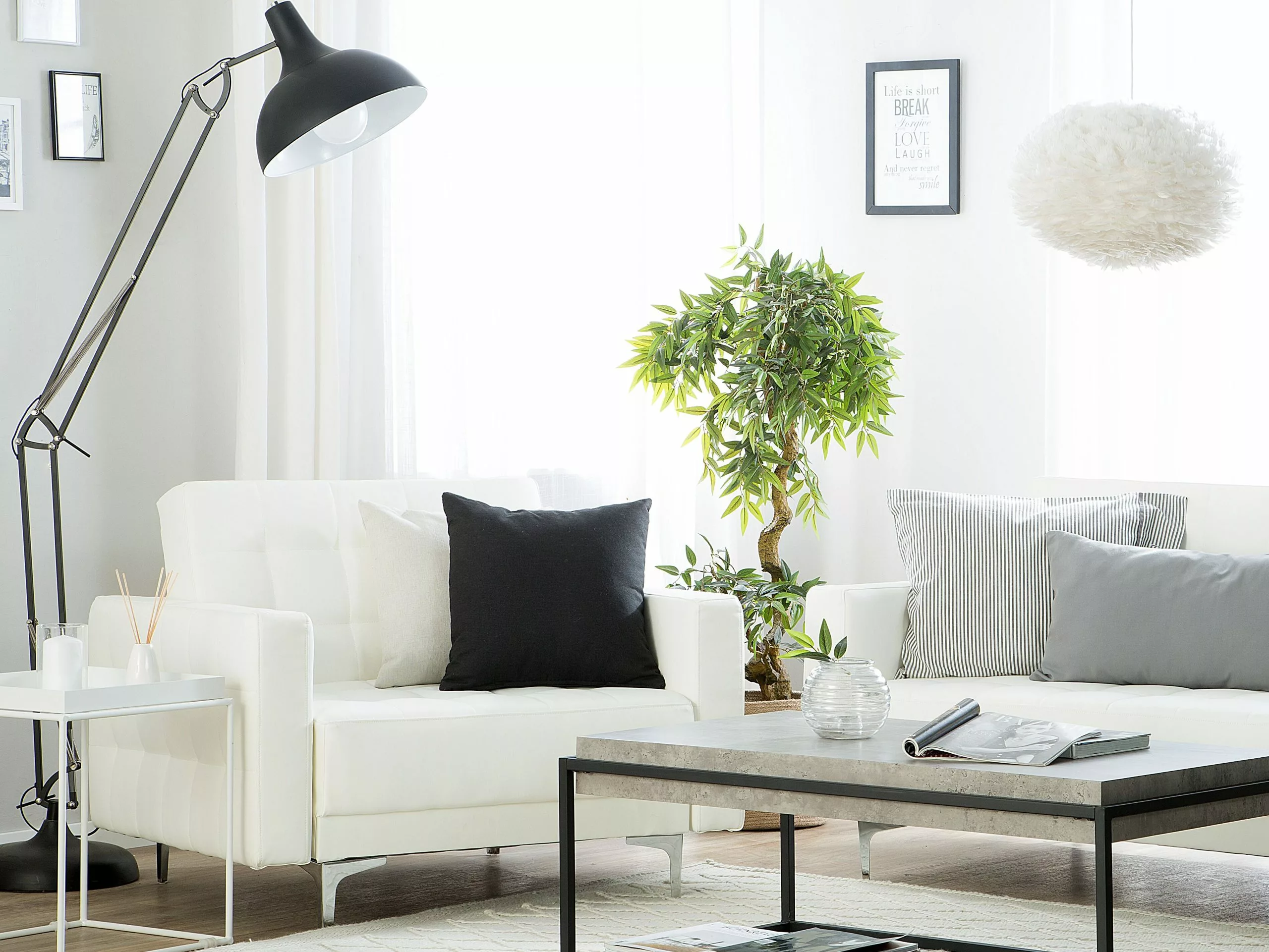 Beliani Valkoinen Keinonahkaverhoiltu Nojatuoli ABERDEEN 2 Beliani Valkoinen Keinonahkaverhoiltu Nojatuoli ABERDEEN - Image 2