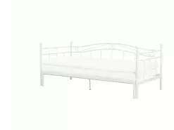 Beliani Sänky Metalli Levitettävä Valkoinen 90/180 X 200 Cm TULLE -Käsinojalliset tuolit Winkel undef src sa picid 740706 type whitesh image