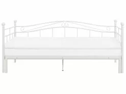 Beliani Sänky Metalli Levitettävä Valkoinen 90/180 X 200 Cm TULLE -Käsinojalliset tuolit Winkel undef src sa picid 740707 type whitesh image