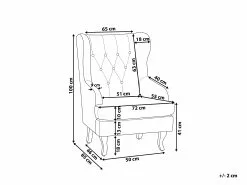 Beliani Nojatuoli Samettinen Tummanvihreä ALTA -Käsinojalliset tuolit Winkel undef src sa picid 743984 type whitesh image