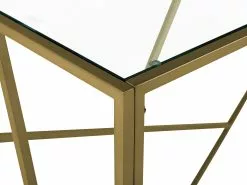 Beliani Konsolipöytä Lasitasolla Metalli Kulta ORLAND 13 Beliani Konsolipöytä Lasitasolla Metalli Kulta ORLAND -Käsinojalliset tuolit Winkel undef src sa picid 744305 type whitesh image