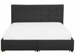 Beliani Sänky Kangas Säilytystila Tummanharmaa LA ROCHELLE Useita Kokoja -Käsinojalliset tuolit Winkel undef src sa picid 744703 type whitesh image