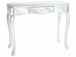 Beliani Konsolipöytä Peililasi Laatikko Hopea CARCASSONNE