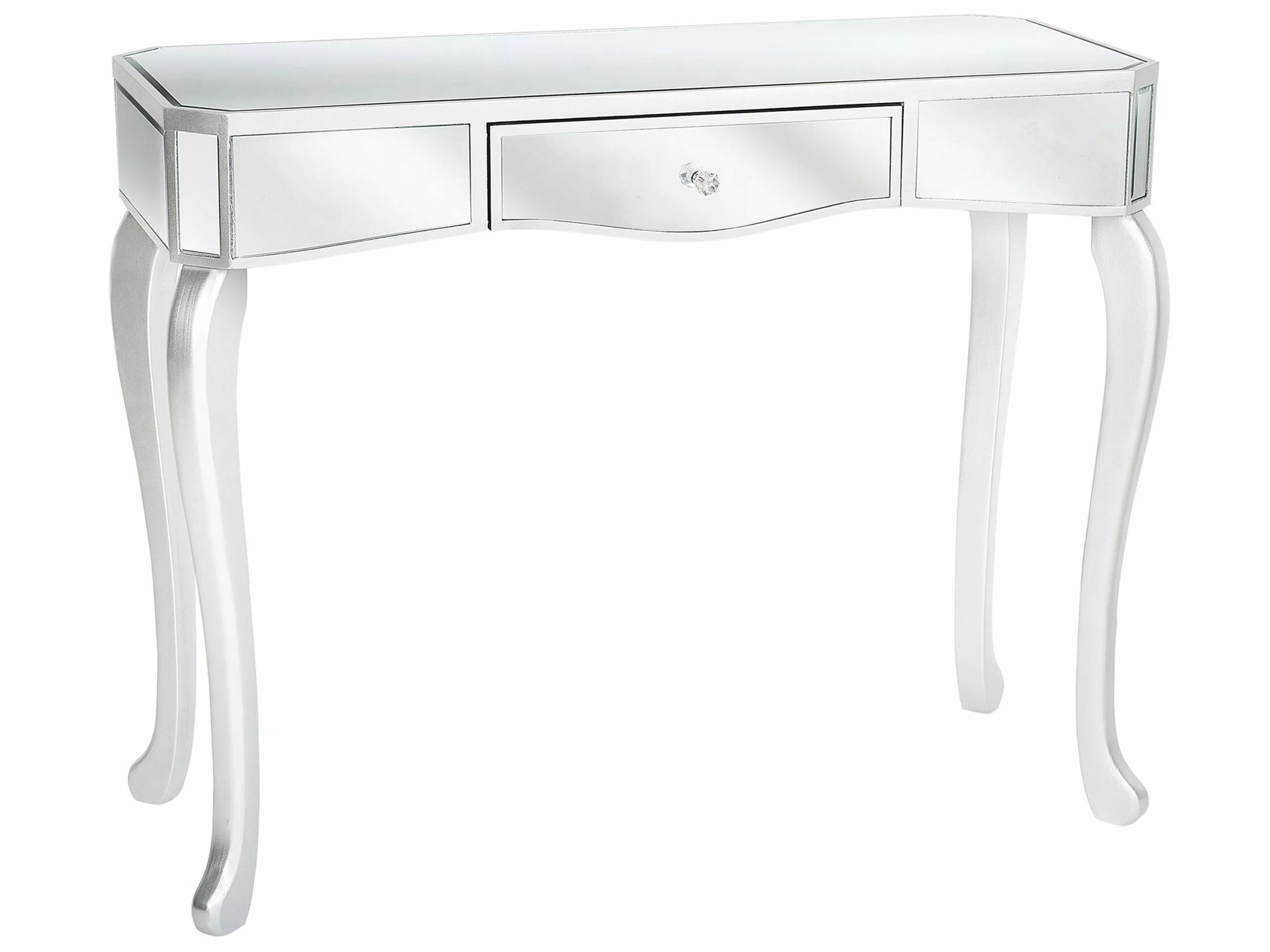 Beliani Konsolipöytä Peililasi Laatikko Hopea CARCASSONNE