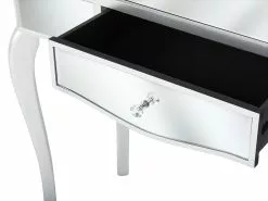 Beliani Konsolipöytä Peililasi Laatikko Hopea CARCASSONNE -Käsinojalliset tuolit Winkel undef src sa picid 745129 type whitesh image