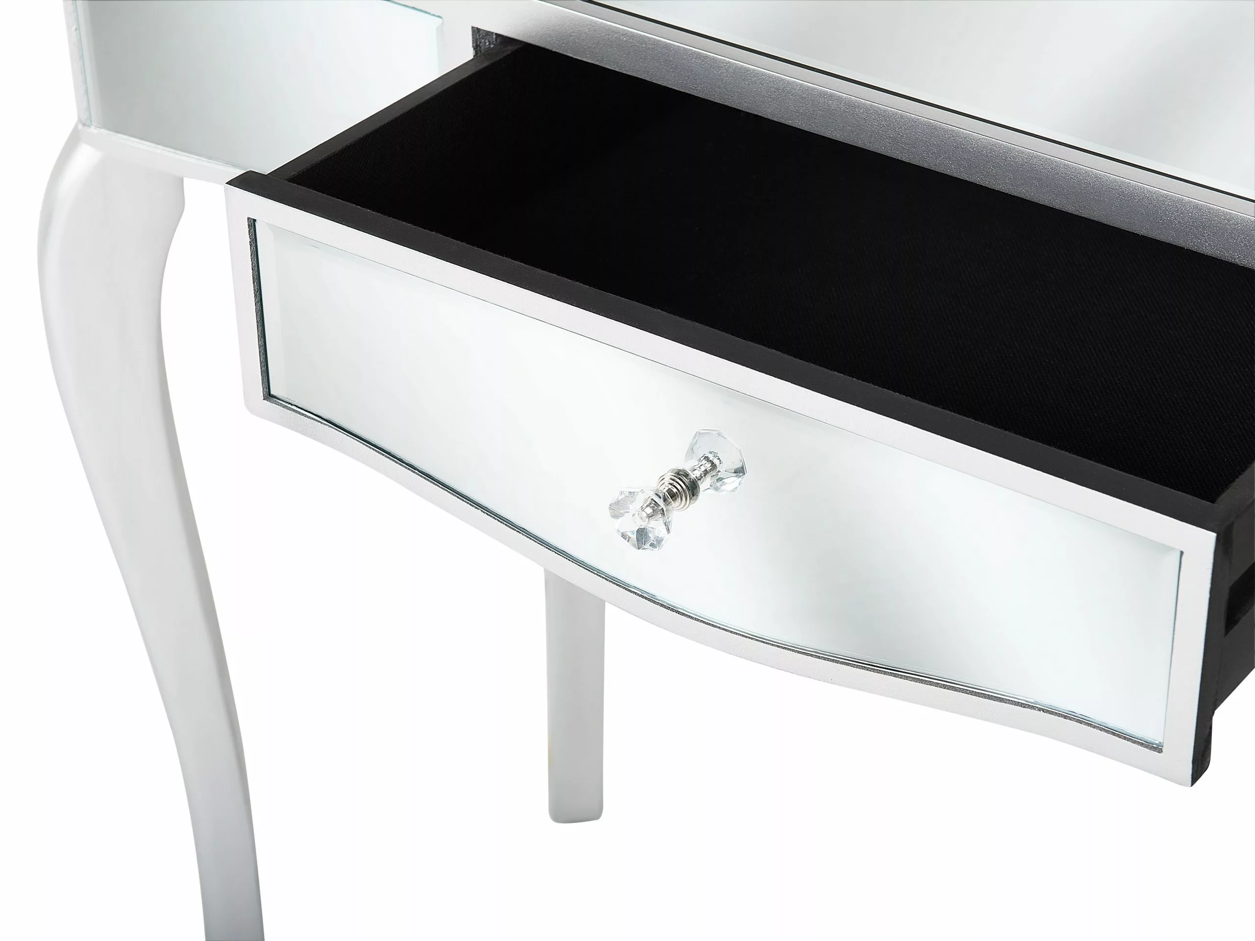 Beliani Konsolipöytä Peililasi Laatikko Hopea CARCASSONNE - Image 8