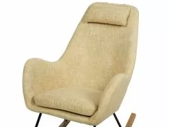 Beliani Keinutuoli Kangas Keltainen ARRIE 13 Beliani Keinutuoli Kangas Keltainen ARRIE -Käsinojalliset tuolit Winkel undef src sa picid 745345 type whitesh image