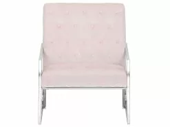 Beliani Nojatuoli Samettinen Roosa HARSTAD -Käsinojalliset tuolit Winkel undef src sa picid 748326 type whitesh image