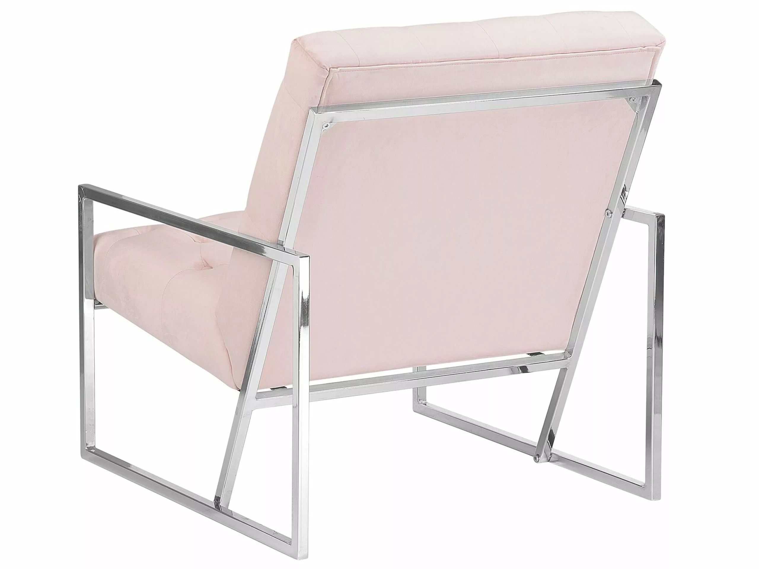 Beliani Nojatuoli Samettinen Roosa HARSTAD - Image 4