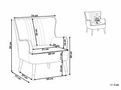 Beliani Nojatuoli Samettinen Vihreä VARBERG -Käsinojalliset tuolit Winkel undef src sa picid 749034 type whitesh image