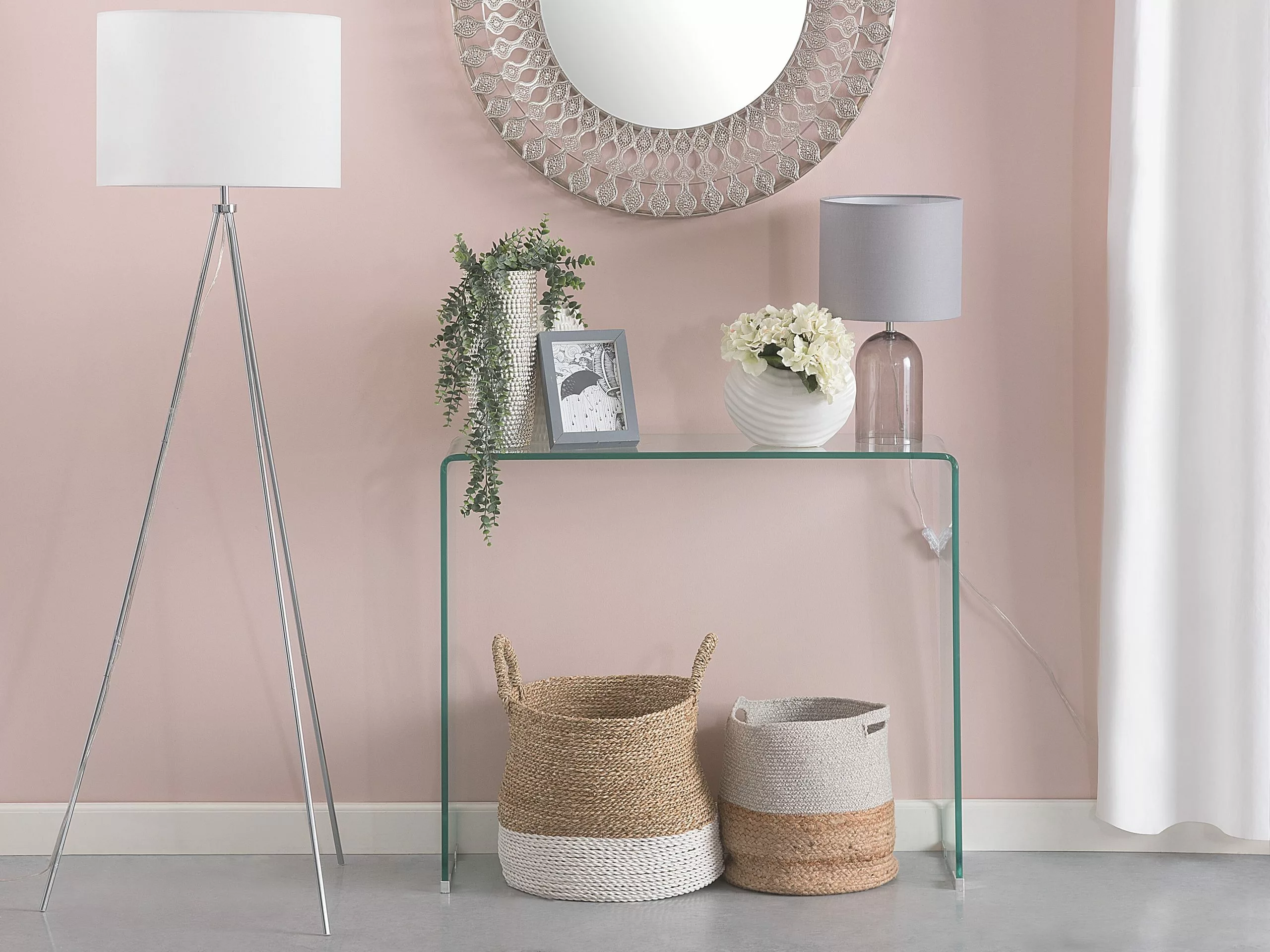 Beliani Konsolipöytä Lasi Kirkas KENDALL - Image 2