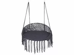 Beliani Riippuva Tuoli Kankainen Musta BUNYAN