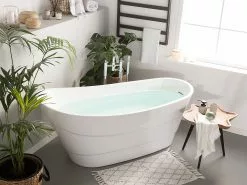 Beliani Sivupöytä Tiikki Vaalea Puu/musta ELSA -Käsinojalliset tuolit Winkel undef src sa picid 755520 type color image