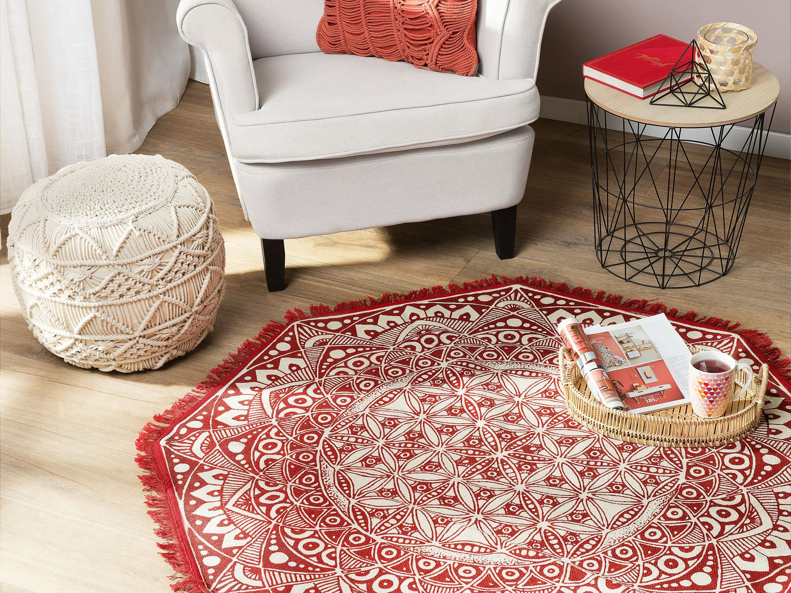 Beliani Sivupöytä Metalli Säilytystila Musta LANARK - Image 8