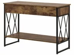 Beliani Konsolipöytä 2 Laatikkoa Tumma Puu/musta AYDEN 15 Beliani Konsolipöytä 2 Laatikkoa Tumma Puu/musta AYDEN -Käsinojalliset tuolit Winkel undef src sa picid 757251 type whitesh image