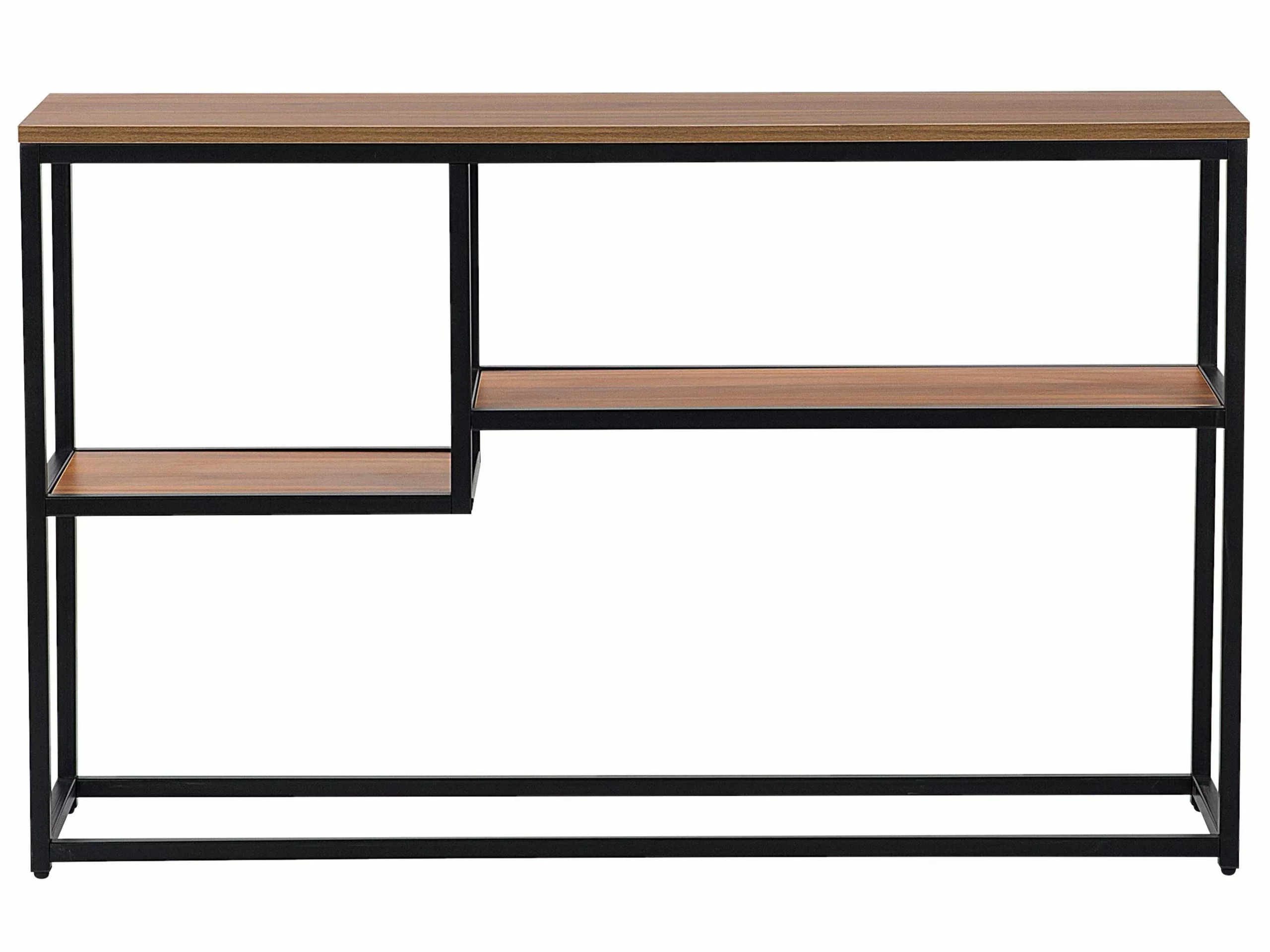 Beliani Konsolipöytä Tumma Puu/musta BELMONT - Image 3