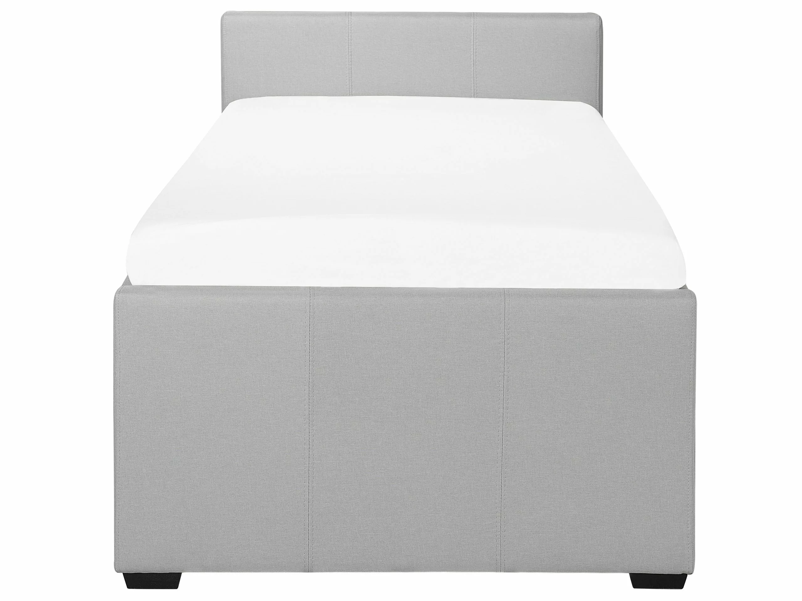 Beliani Sänky Kangas Lisävuode Vaaleanharmaa 90 X 200 Cm MARMANDE - Image 8