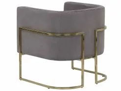 Beliani Samettinen Nojatuoli Harmaa SIRKKA -Käsinojalliset tuolit Winkel undef src sa picid 761652 type whitesh image