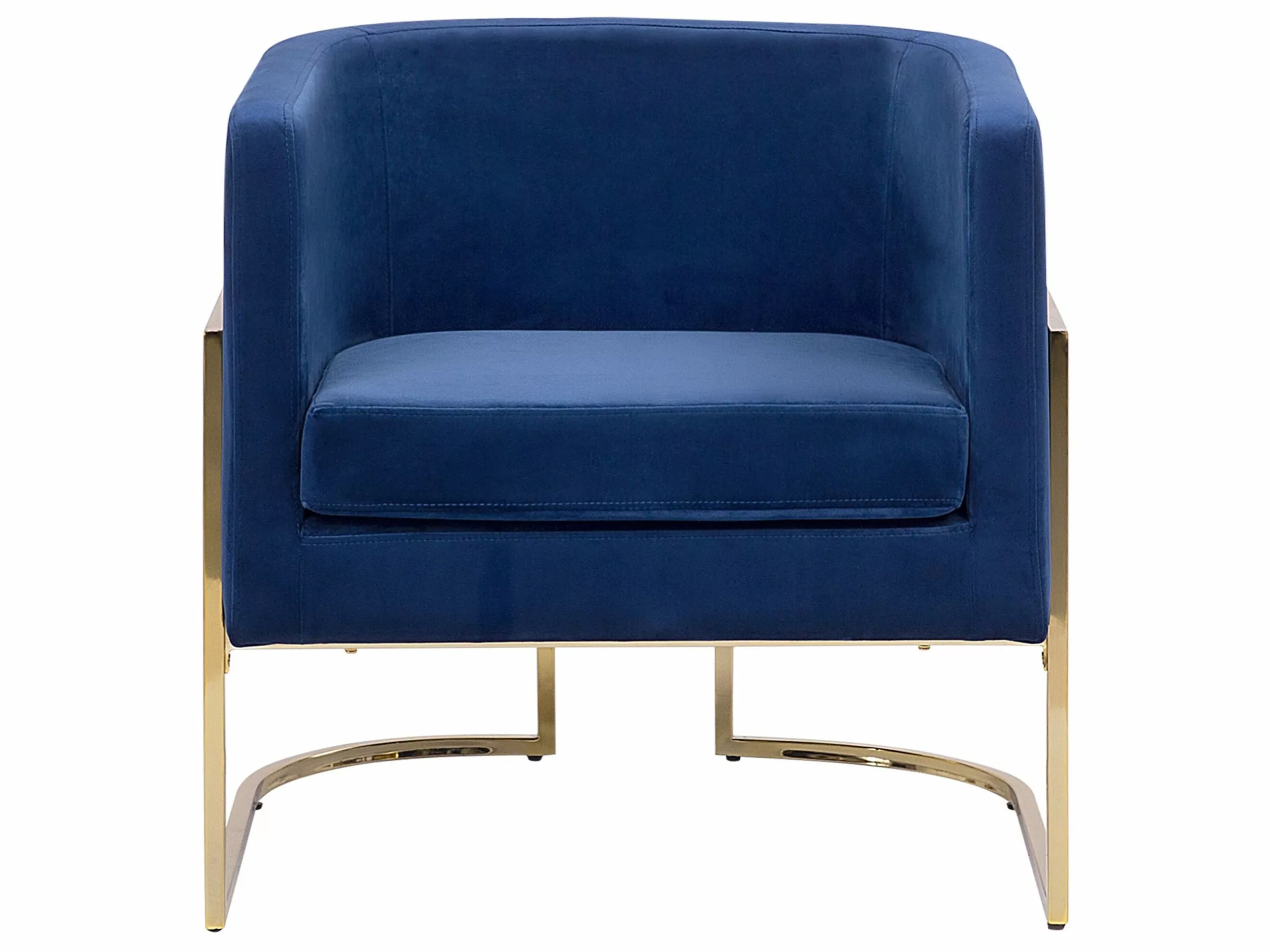 Beliani Samettinen Nojatuoli Tummansininen SIRKKA - Image 4