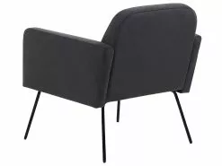 Beliani Samettinen Nojatuoli Harmaa NARKEN -Käsinojalliset tuolit Winkel undef src sa picid 761699 type whitesh image