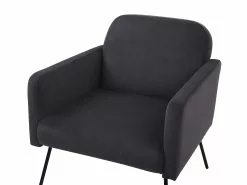 Beliani Samettinen Nojatuoli Harmaa NARKEN -Käsinojalliset tuolit Winkel undef src sa picid 761700 type whitesh image