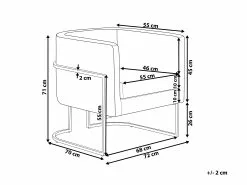 Beliani Samettinen Nojatuoli Harmaa SIRKKA -Käsinojalliset tuolit Winkel undef src sa picid 762035 type whitesh image