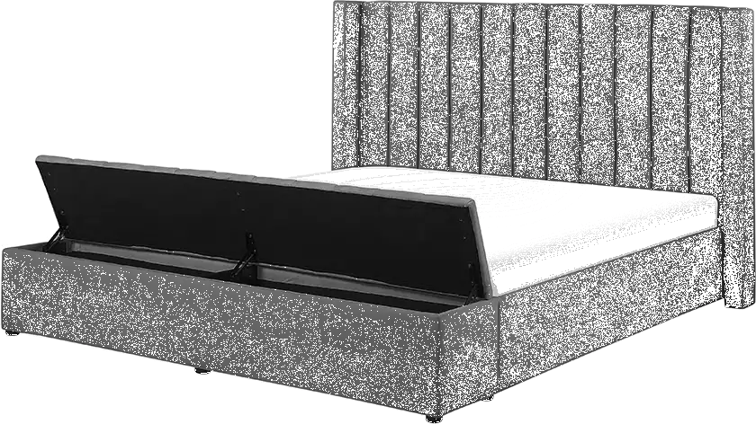 Beliani Sänky Sametti Säilytystila Harmaa NOYERS Useita Kokoja - Image 6