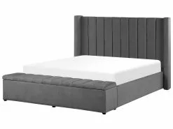 Beliani Sänky Sametti Säilytystila Harmaa NOYERS Useita Kokoja -Käsinojalliset tuolit Winkel undef src sa picid 764904 type whitesh image