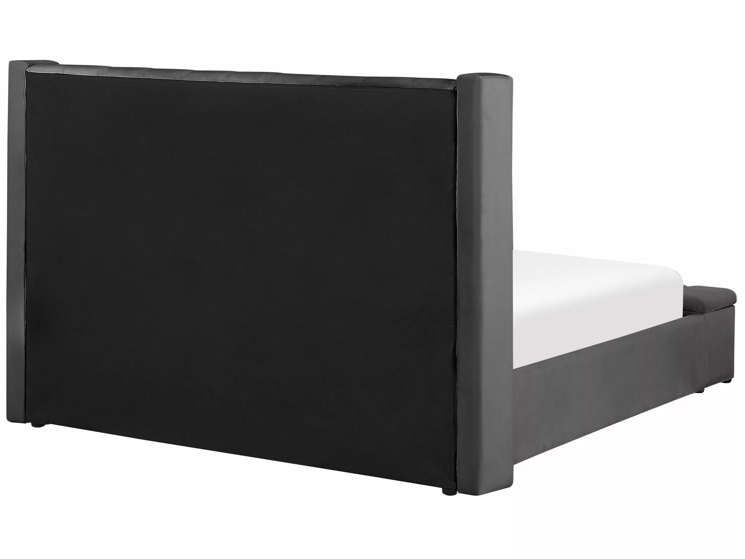 Beliani Sänky Sametti Säilytystila Harmaa NOYERS Useita Kokoja - Image 9