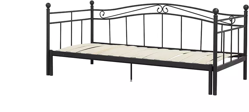 Beliani Sänky Metalli Levitettävä Musta 80/160 X 200 Cm TULLE - Image 4