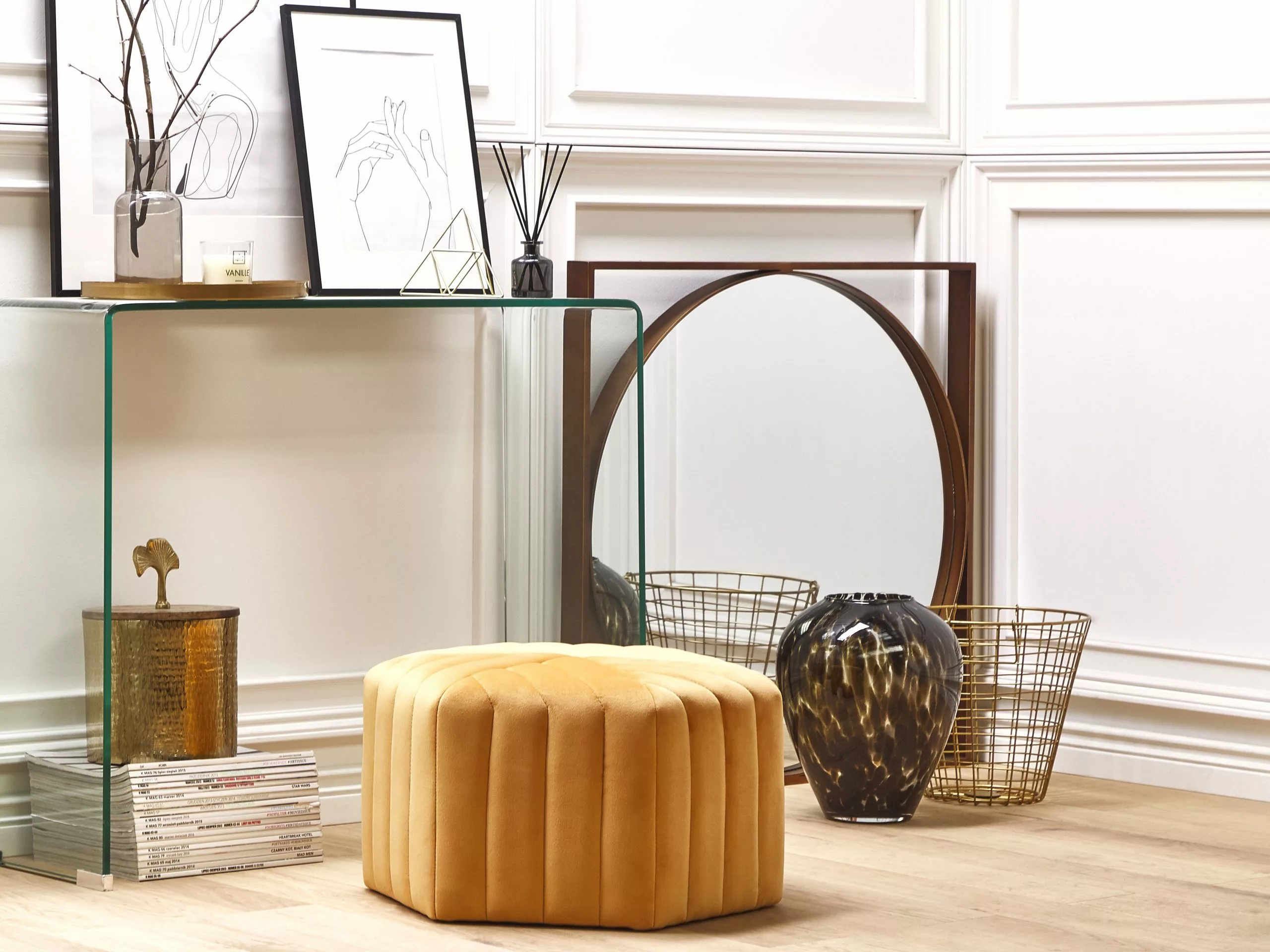 Beliani Konsolipöytä Lasi Kirkas KENDALL - Image 8