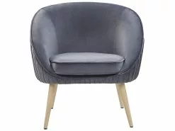 Beliani Nojatuoli Harmaa Sametti TROMSO 12 Beliani Nojatuoli Harmaa Sametti TROMSO -Käsinojalliset tuolit Winkel undef src sa picid 767252 type whitesh image