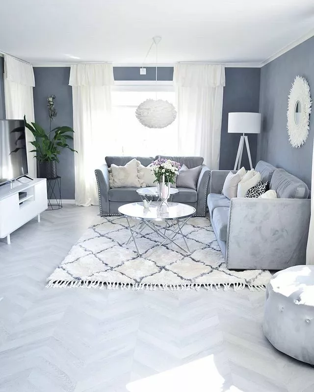 Beliani Sivupöytä Metalli Marmorikuvio Valkoinen/hopea MERIDIAN II - Image 7