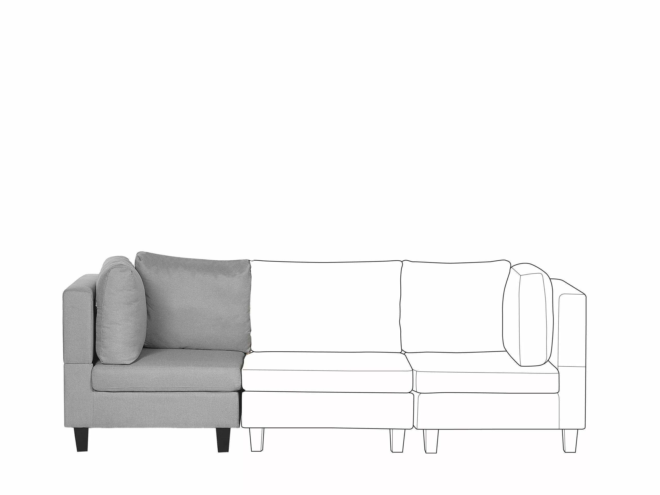 Beliani Kulmamoduuli Sohvaan Vaaleanharmaa FEVIK - Image 2