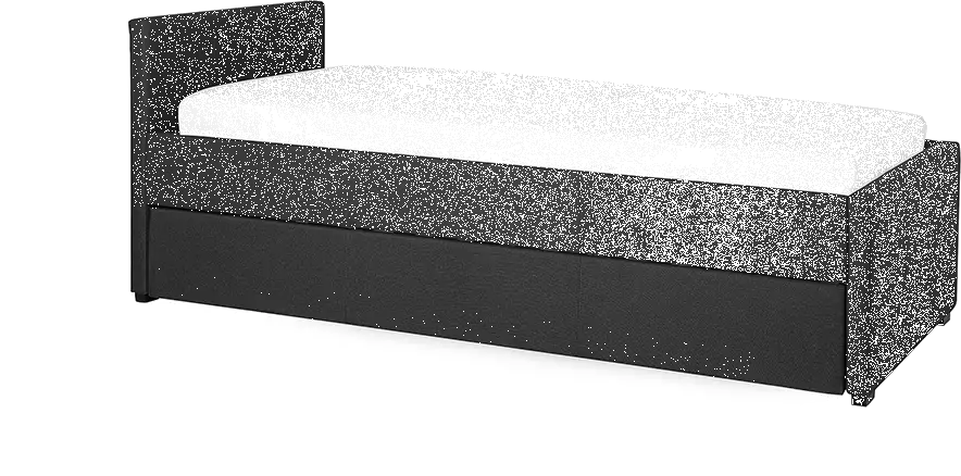 Beliani Sänky Kangas Lisävuode Tummanharmaa 80 X 200 Cm MARMANDE 3 Beliani Sänky Kangas Lisävuode Tummanharmaa 80 X 200 Cm MARMANDE - Image 3