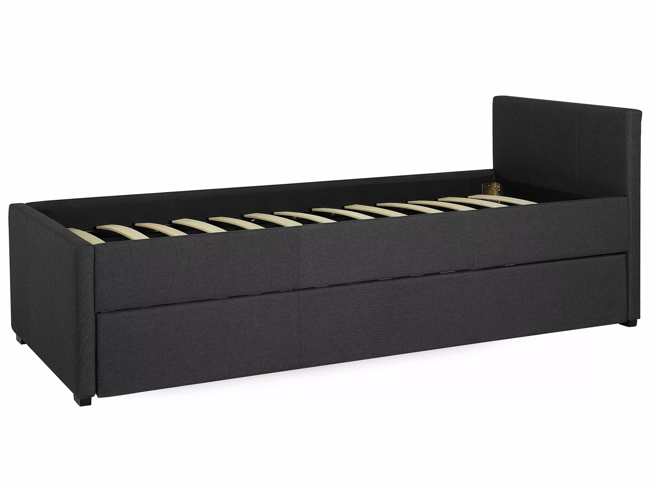 Beliani Sänky Kangas Lisävuode Tummanharmaa 80 X 200 Cm MARMANDE 9 Beliani Sänky Kangas Lisävuode Tummanharmaa 80 X 200 Cm MARMANDE - Image 9