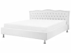 Beliani Sänky Keinonahka Säilytystila Valkoinen METZ Useita Kokoja -Käsinojalliset tuolit Winkel undef src sa picid 770427 type whitesh image