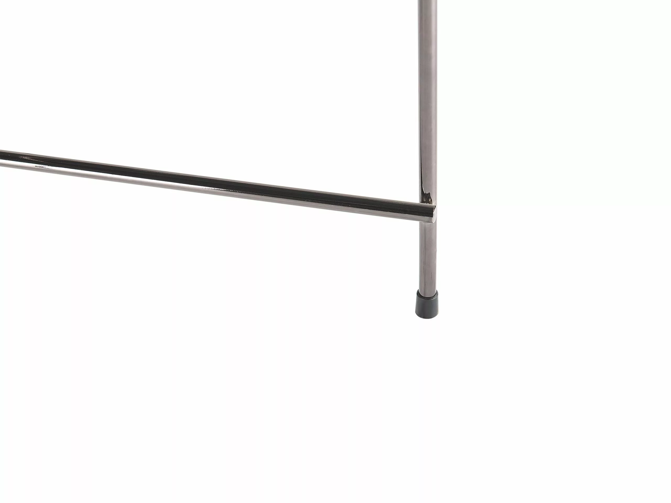 Beliani Sivupöytä Peililasitasolla Rauta Hopea LUCEA - Image 10