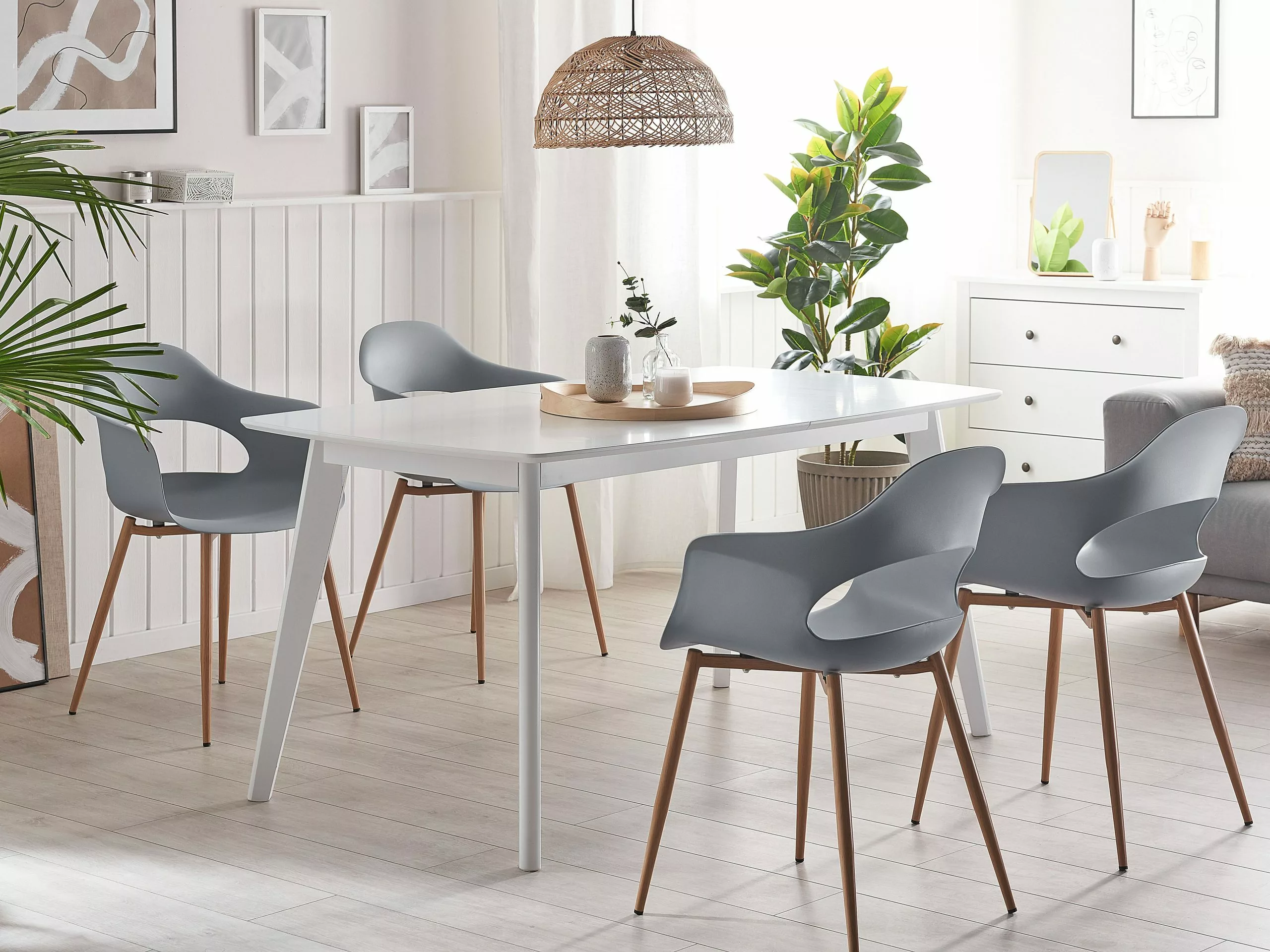 Beliani Tuoli Muovi Vaaleanharmaa 2 Kpl UTICA - Image 2