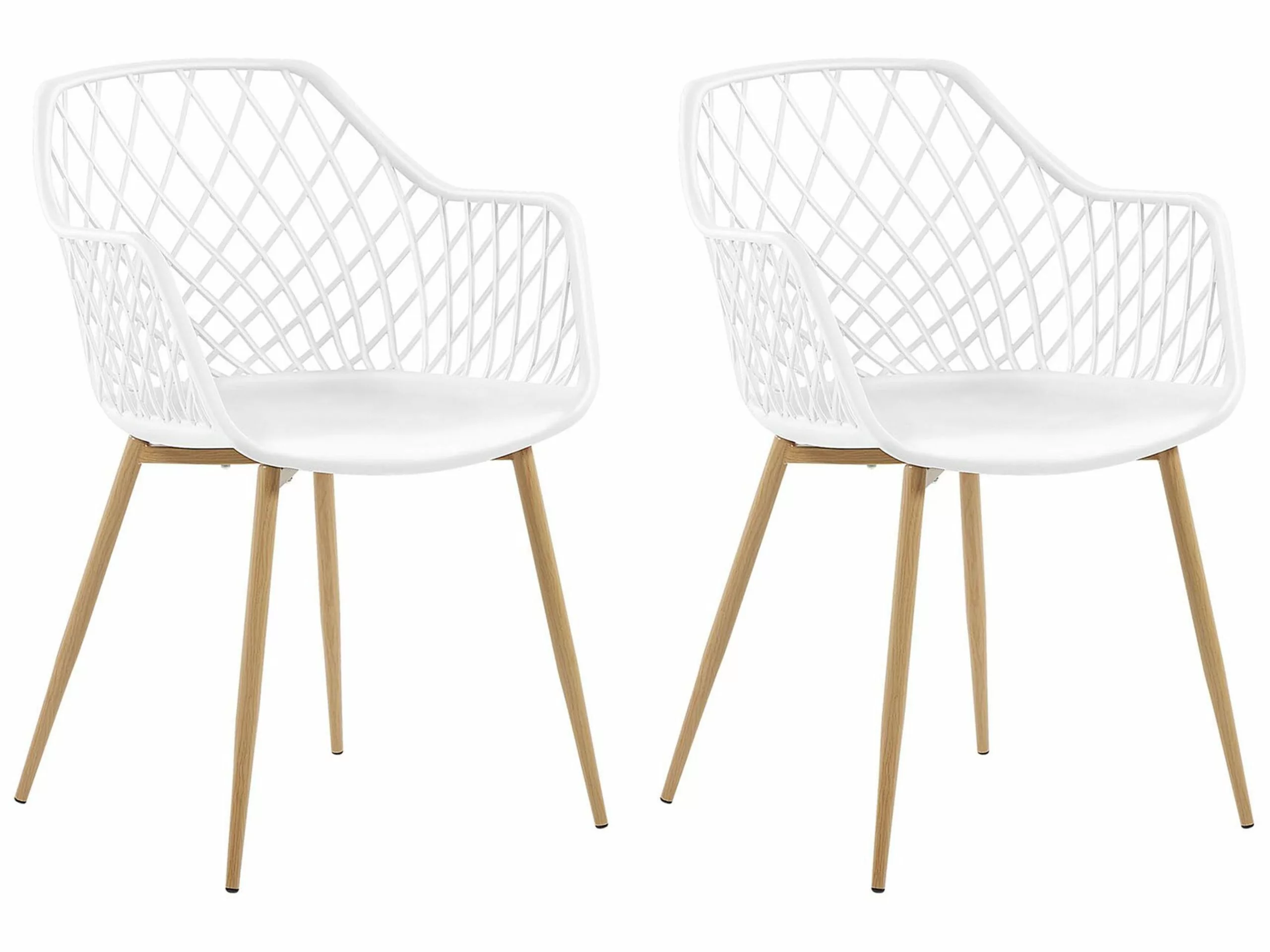 Beliani Tuoli Muovi Valkoinen 2 Kpl NASHUA 1 Beliani Tuoli Muovi Valkoinen 2 Kpl NASHUA