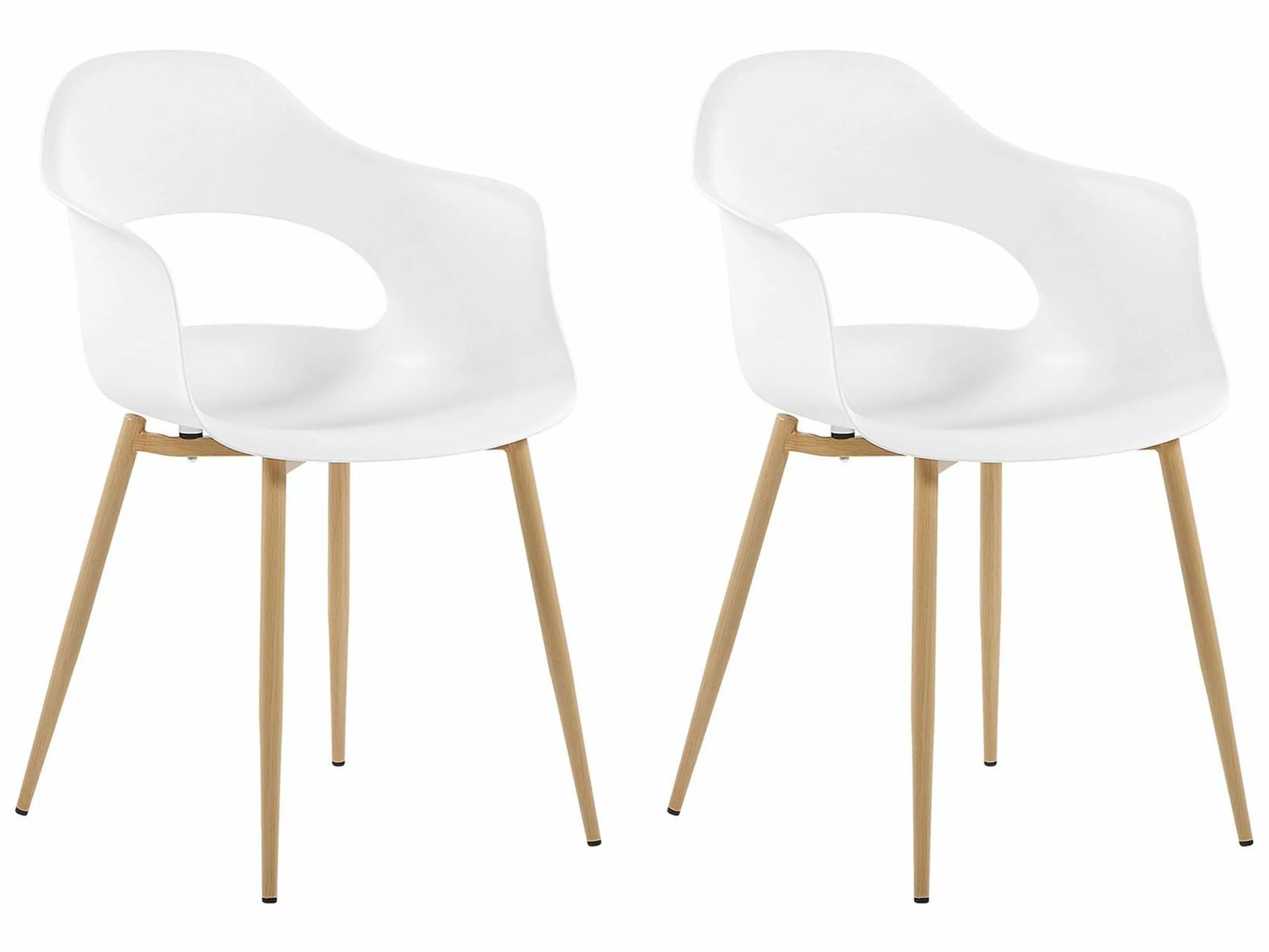 Beliani Tuoli Muovi Valkoinen 2 Kpl UTICA