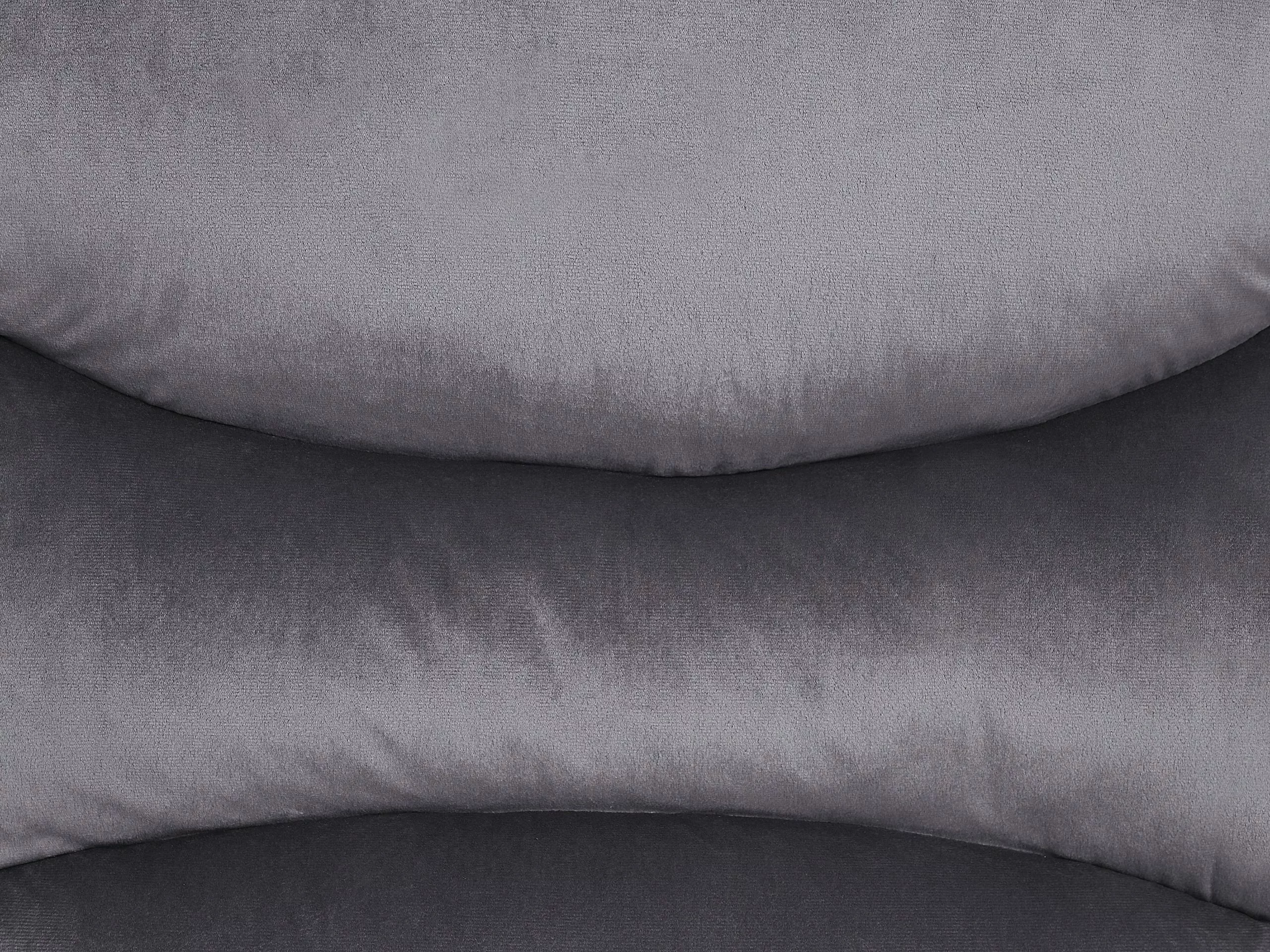 Beliani Nojatuoli Harmaa Sametti ESLOV - Image 10