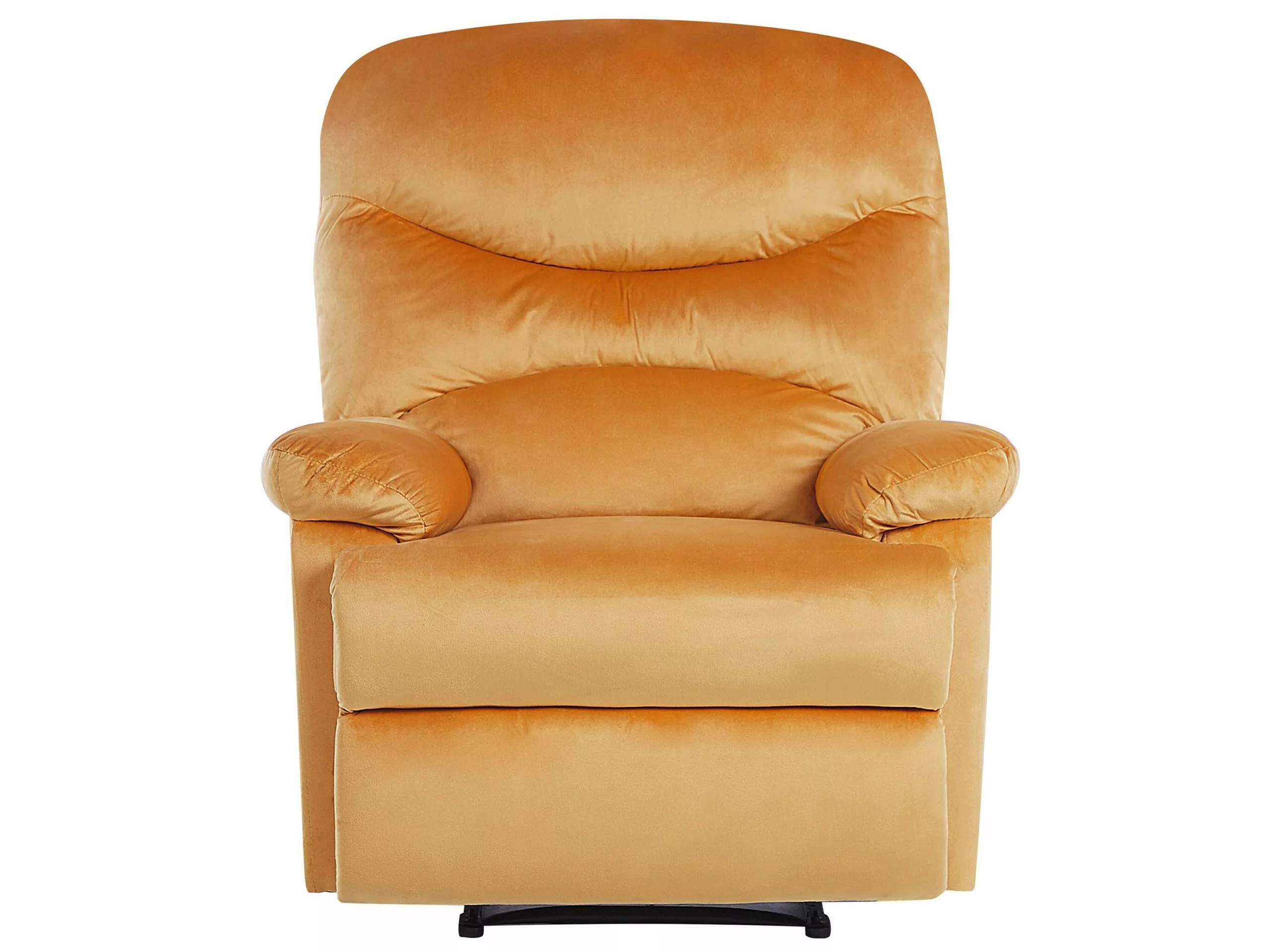 Beliani Nojatuoli Keltainen Sametti ESLOV - Image 4