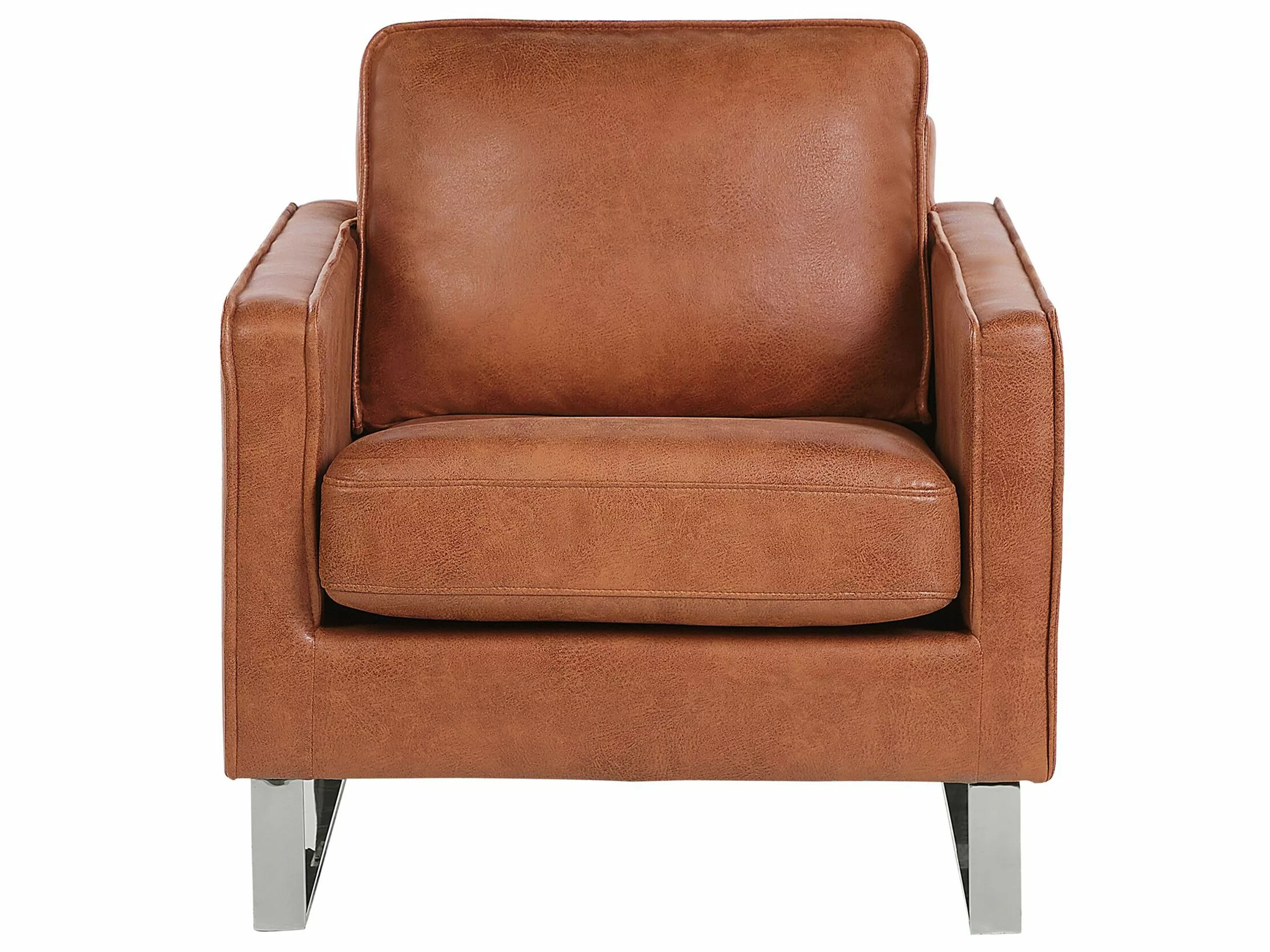 Beliani Nojatuoli Keinonahkainen Ruskea VIND 3 Beliani Nojatuoli Keinonahkainen Ruskea VIND - Image 3