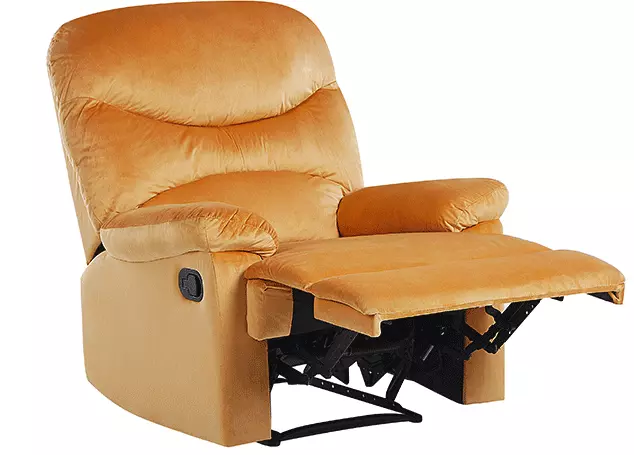 Beliani Nojatuoli Keltainen Sametti ESLOV - Image 3