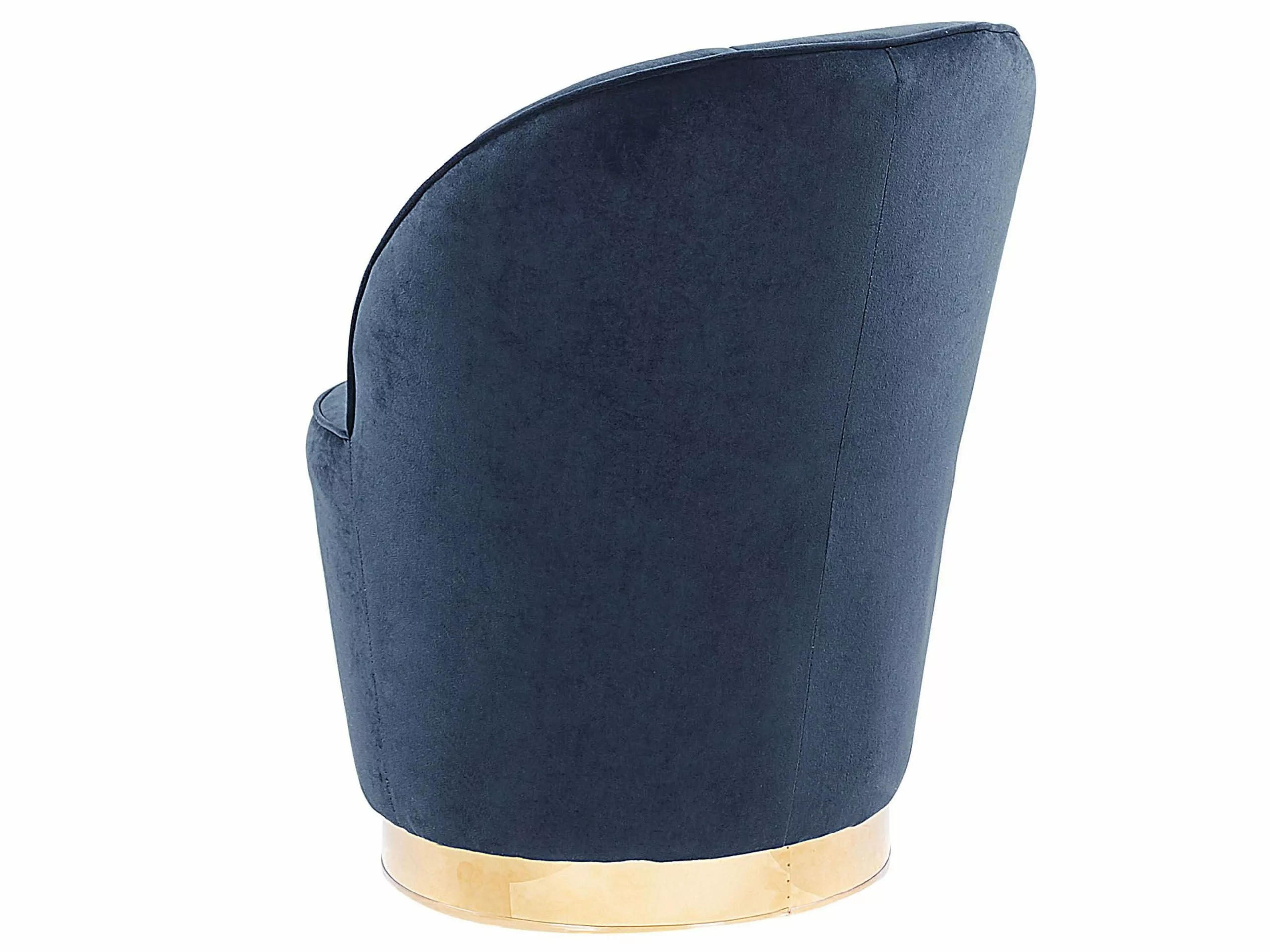 Beliani Nojatuoli Sininen Sametti ALBY - Image 4