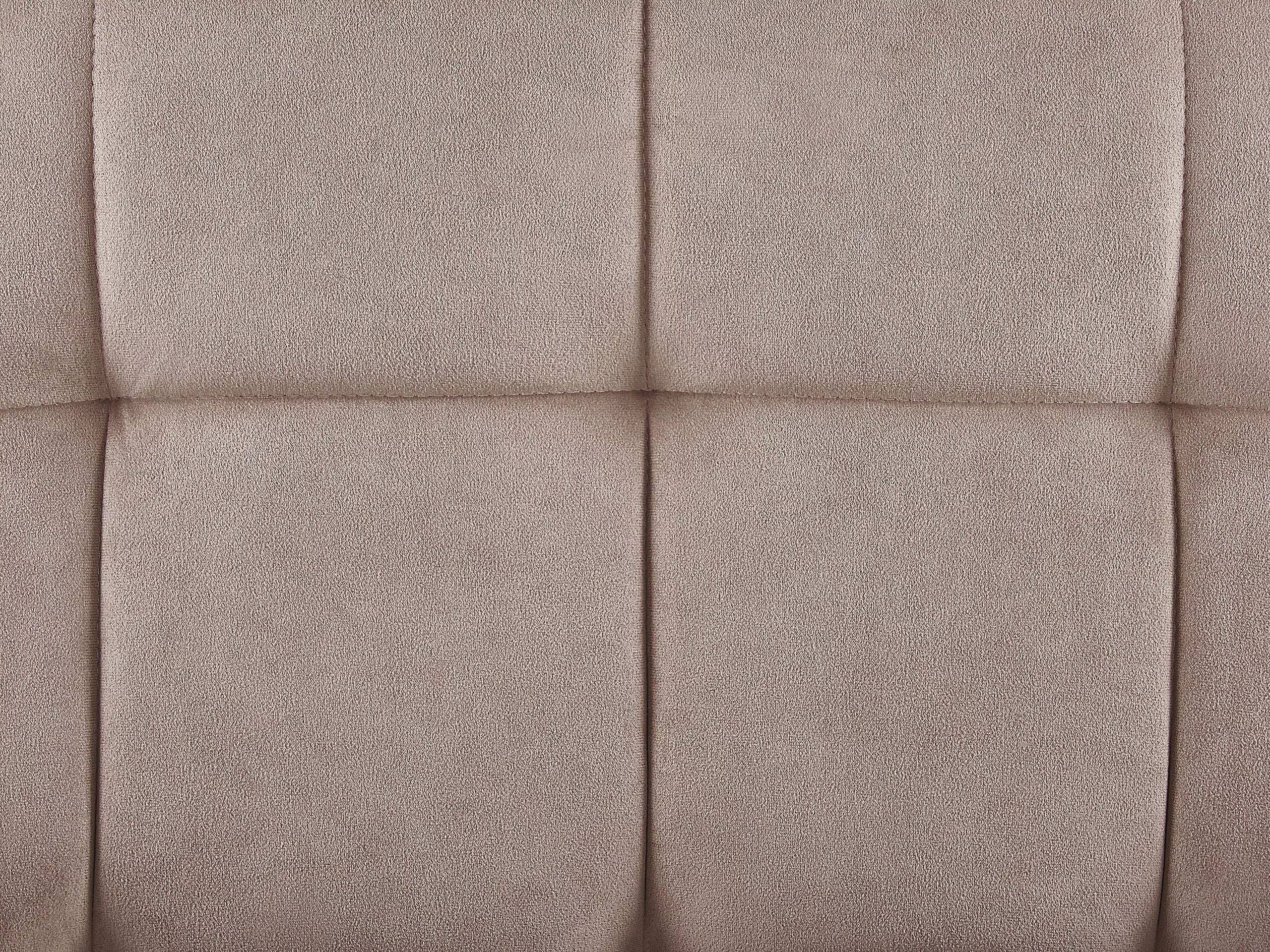 Beliani Nojatuoli Ja Rahi Samettinen Beige MOLLE - Image 7