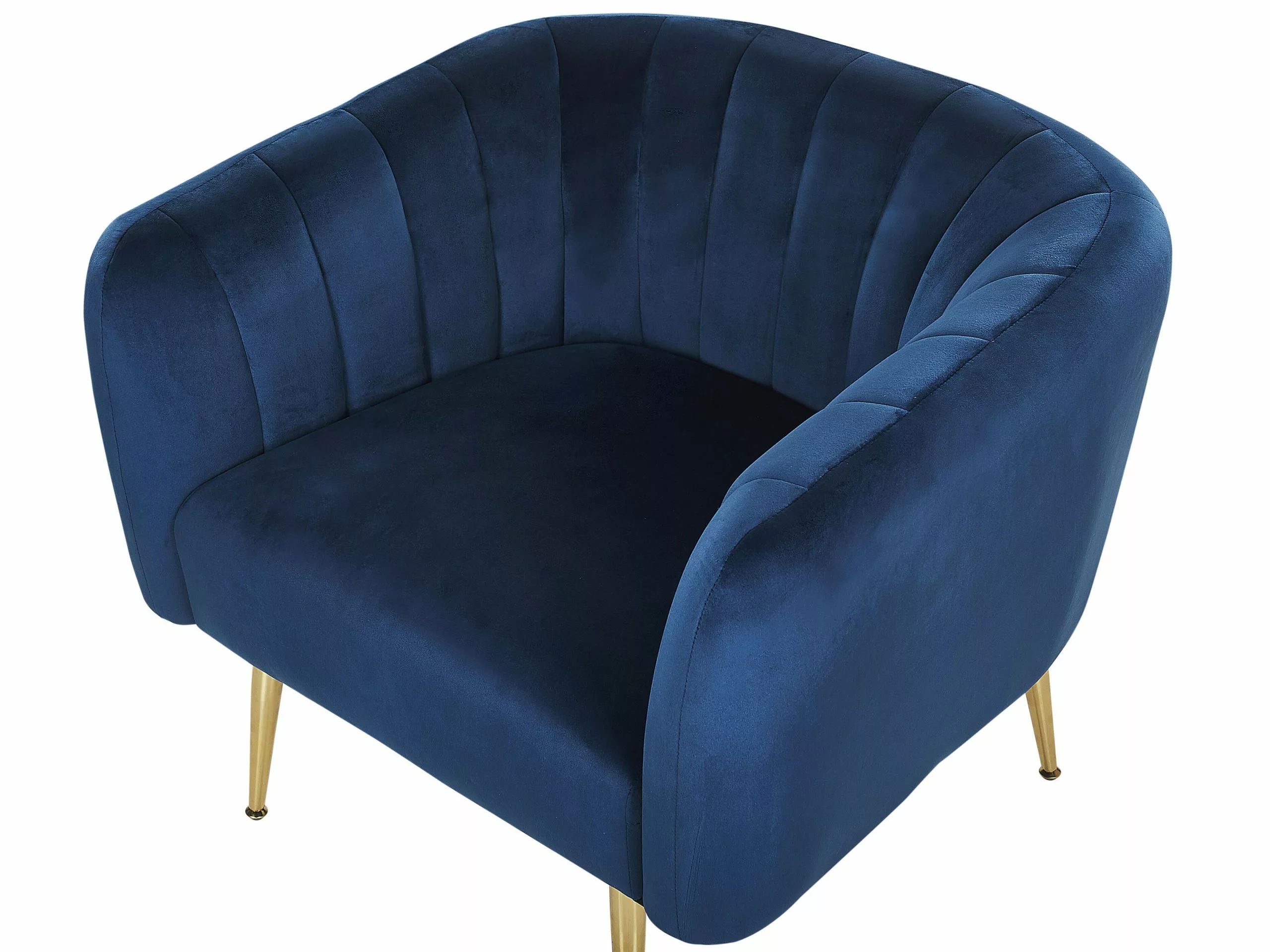 Beliani Nojatuoli Samettinen Sininen LACONIA - Image 5