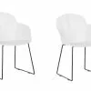 Beliani Tuoli Muovi Valkoinen 2 Kpl SYLVA